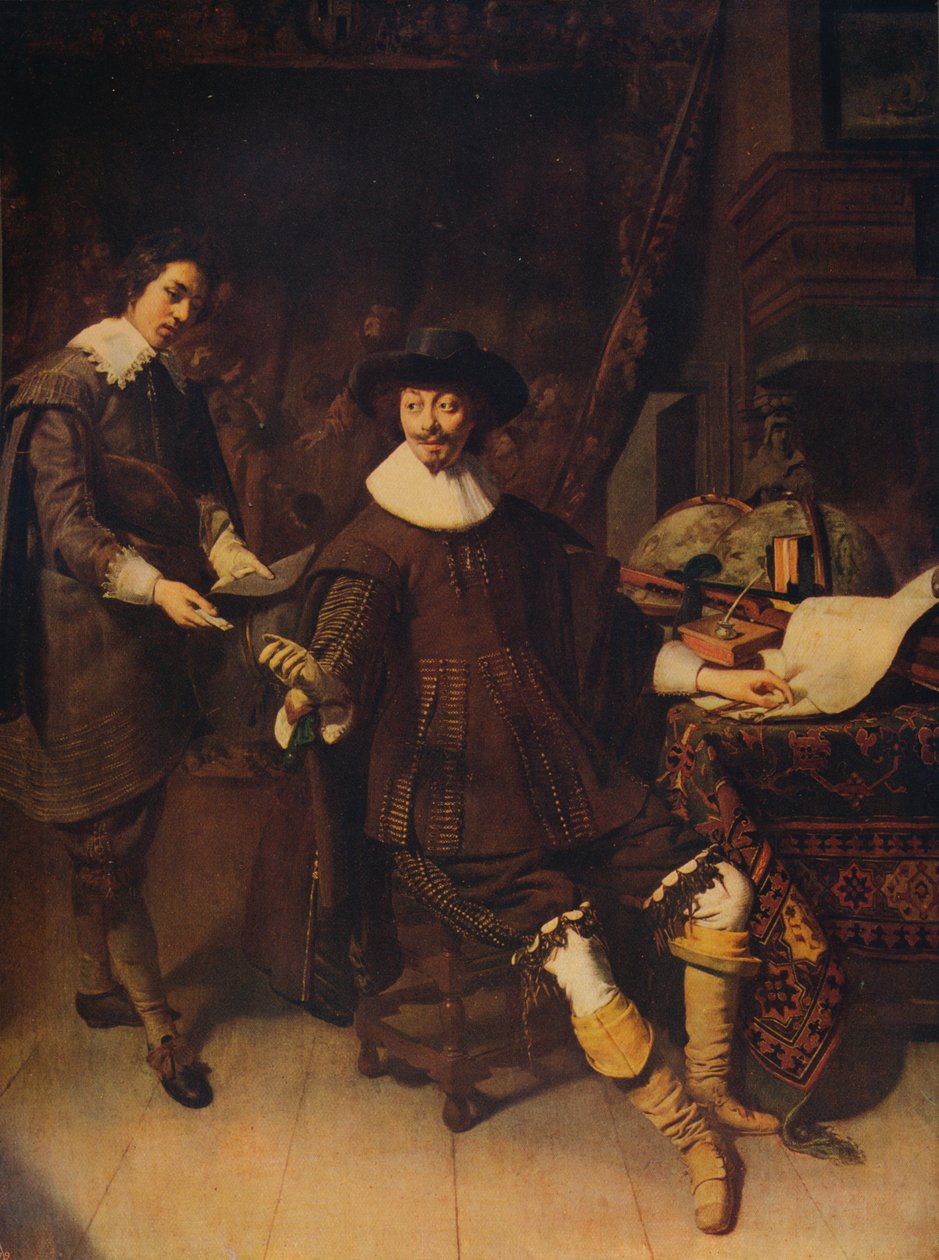 Constantijn Huygens és jegyzője, 1627, 1915 alkotó: Thomas de Keyser