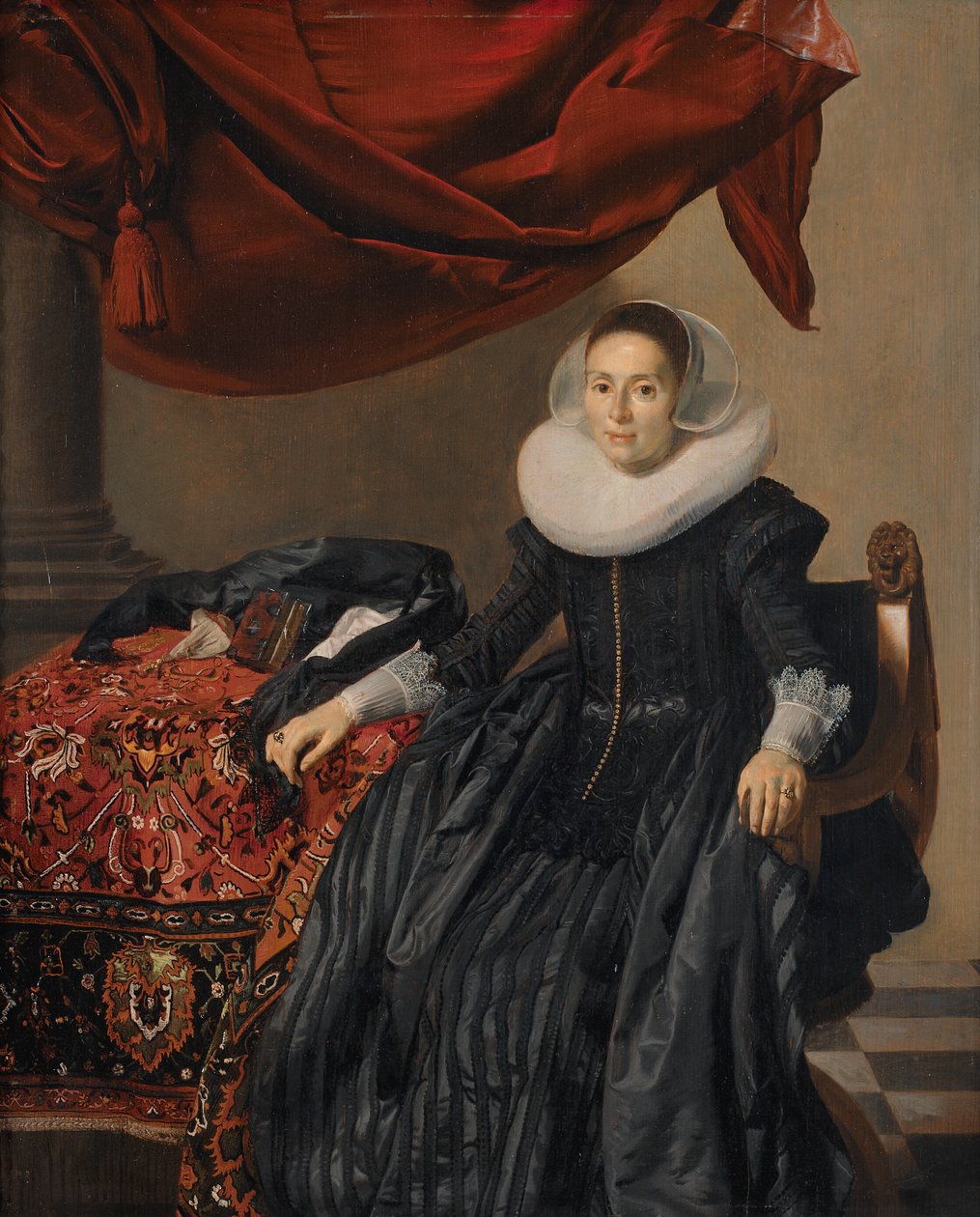 Egy fiatal nő portréja alkotó: Thomas de Keyser