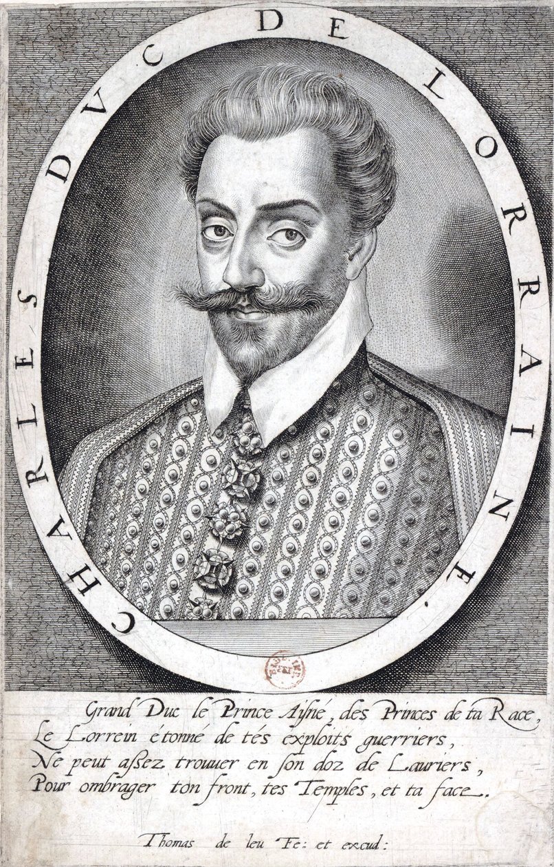 III. Károly, Lotaringiai herceg portréja by Thomas de Leu - Gallica (kiigazított) alkotó: Thomas de Leu