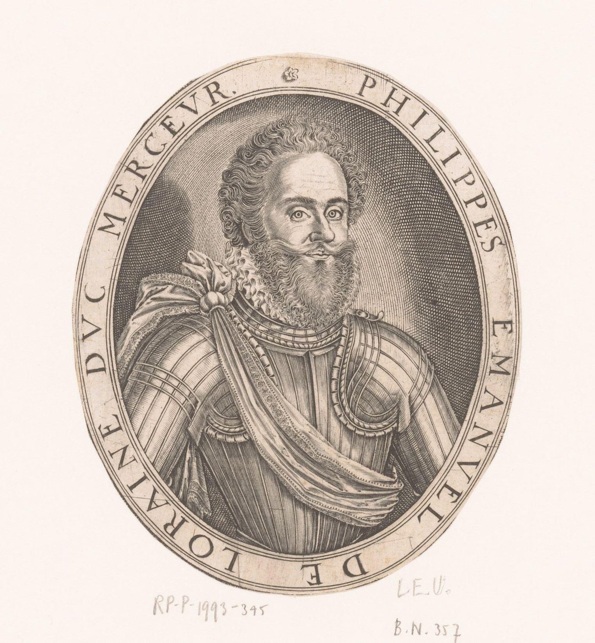 Philippe-Emmanuel de Lorraine Mercoeur hercegének portréja alkotó: Thomas de Leu