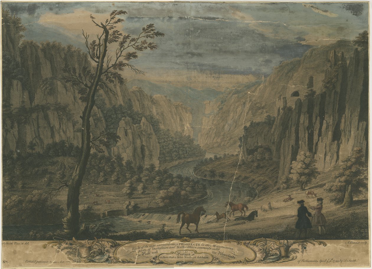Dovedale – Nyolc kilátás: metszet, nd [?1743] alkotó: Thomas of Derby Smith