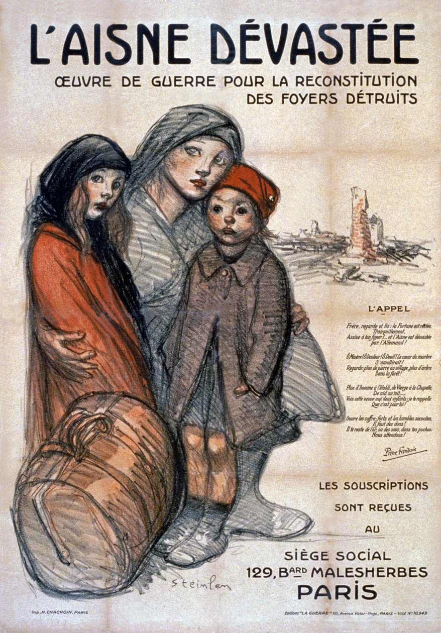 Elpusztult Aisne, 1919 alkotó: Théophile Alexandre Steinlen