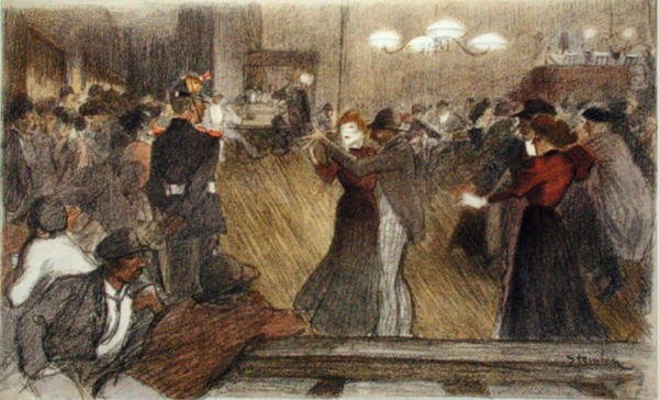 Helyi tánc, a LEstampe Moderne-tól, Párizs 1897-1899 (lásd még: 184153) alkotó: Théophile Alexandre Steinlen