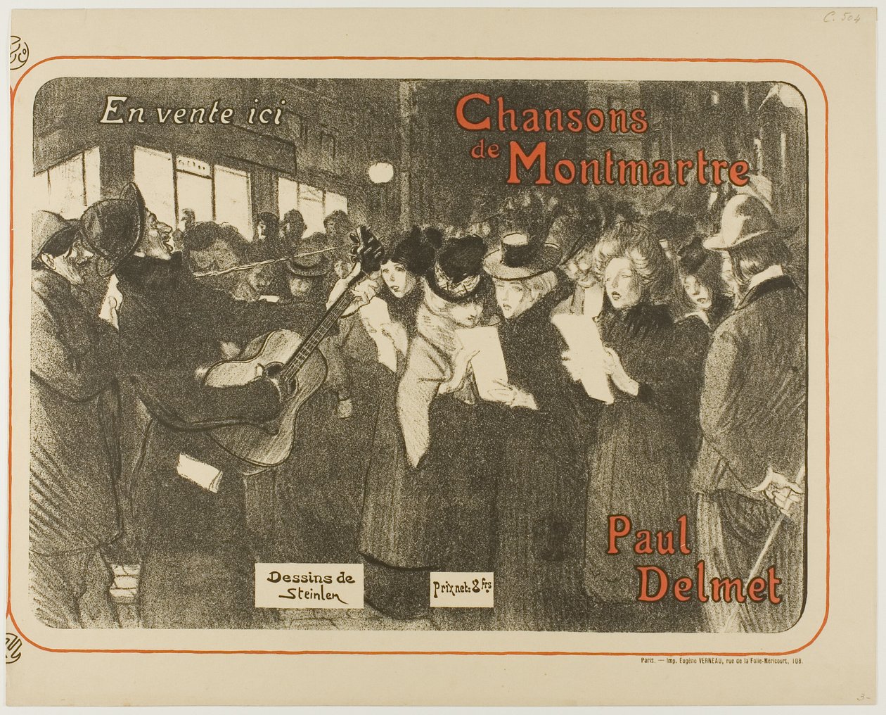 Dalok a Montmartre-ról alkotó: Théophile Alexandre Pierre Steinlen