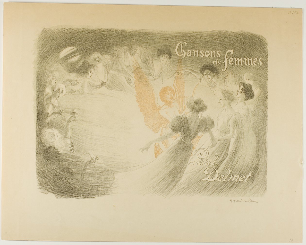 Chansons de femmes, Paul Delmet könyvének borítója alkotó: Théophile Alexandre Pierre Steinlen