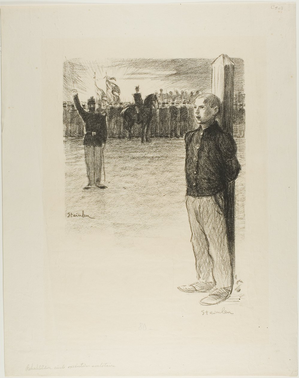 Polgári rehabilitáció és katonai végrehajtás alkotó: Théophile Alexandre Pierre Steinlen