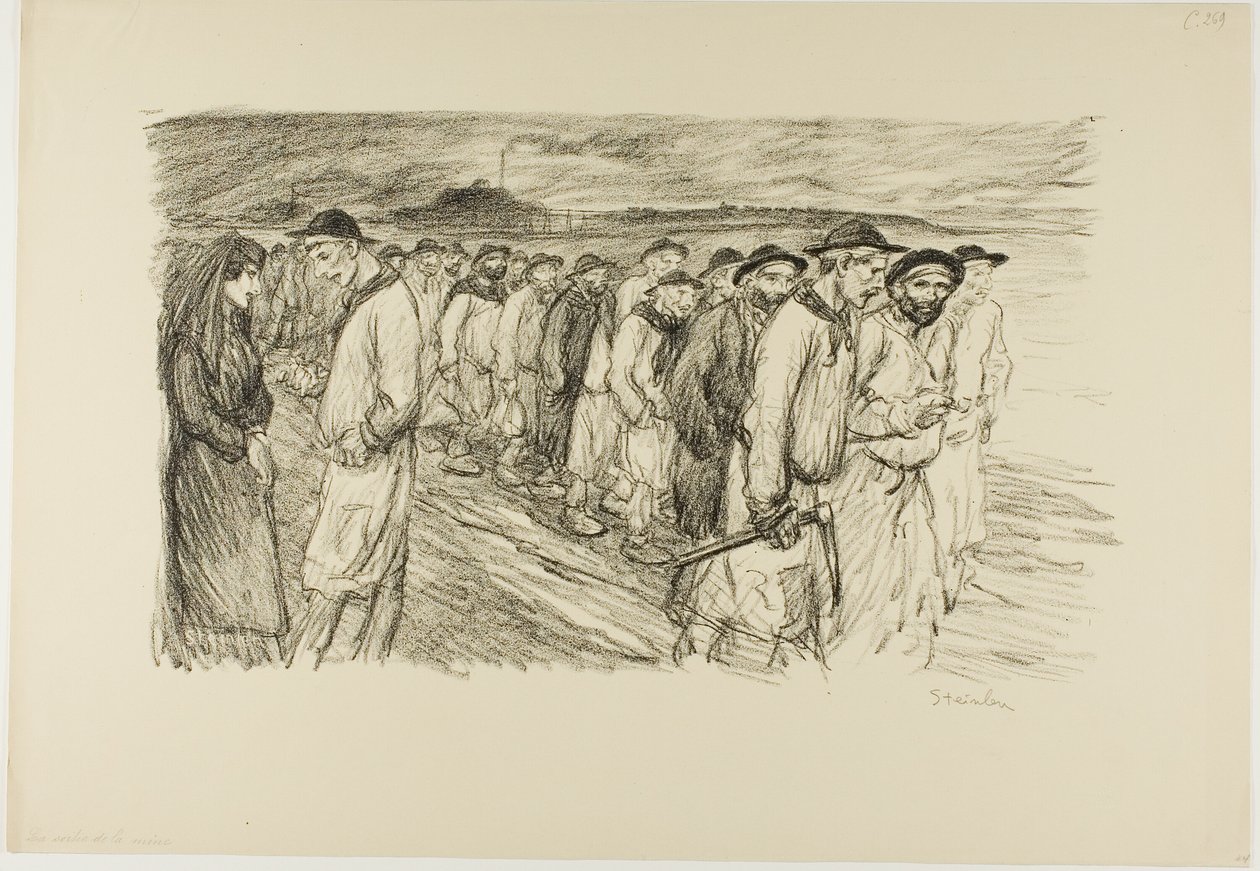 Kijövünk a bányából alkotó: Théophile Alexandre Pierre Steinlen