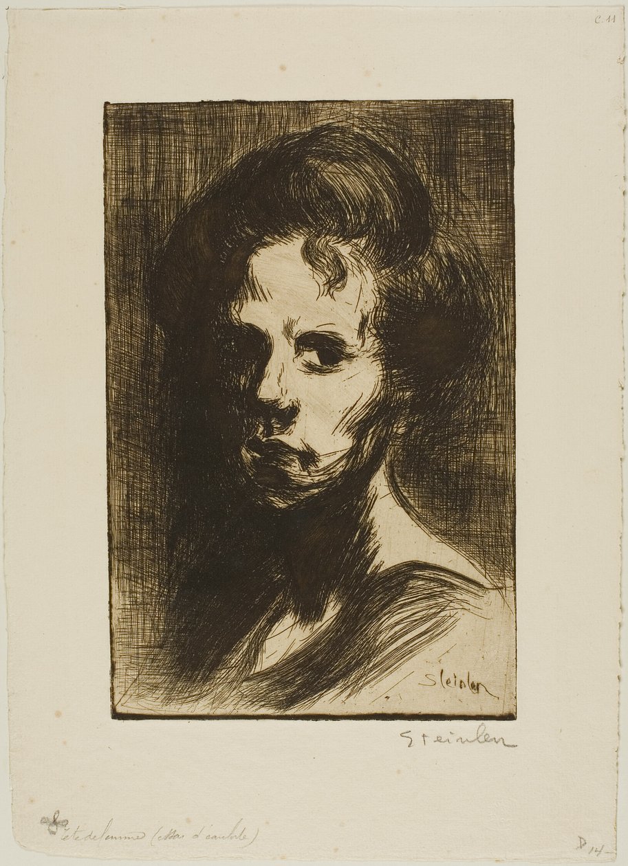 Női fej, I. tányér alkotó: Théophile Alexandre Pierre Steinlen