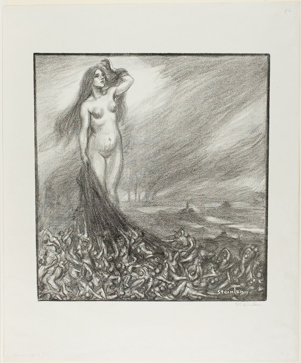 Tisztelgés Zola előtt alkotó: Théophile Alexandre Pierre Steinlen