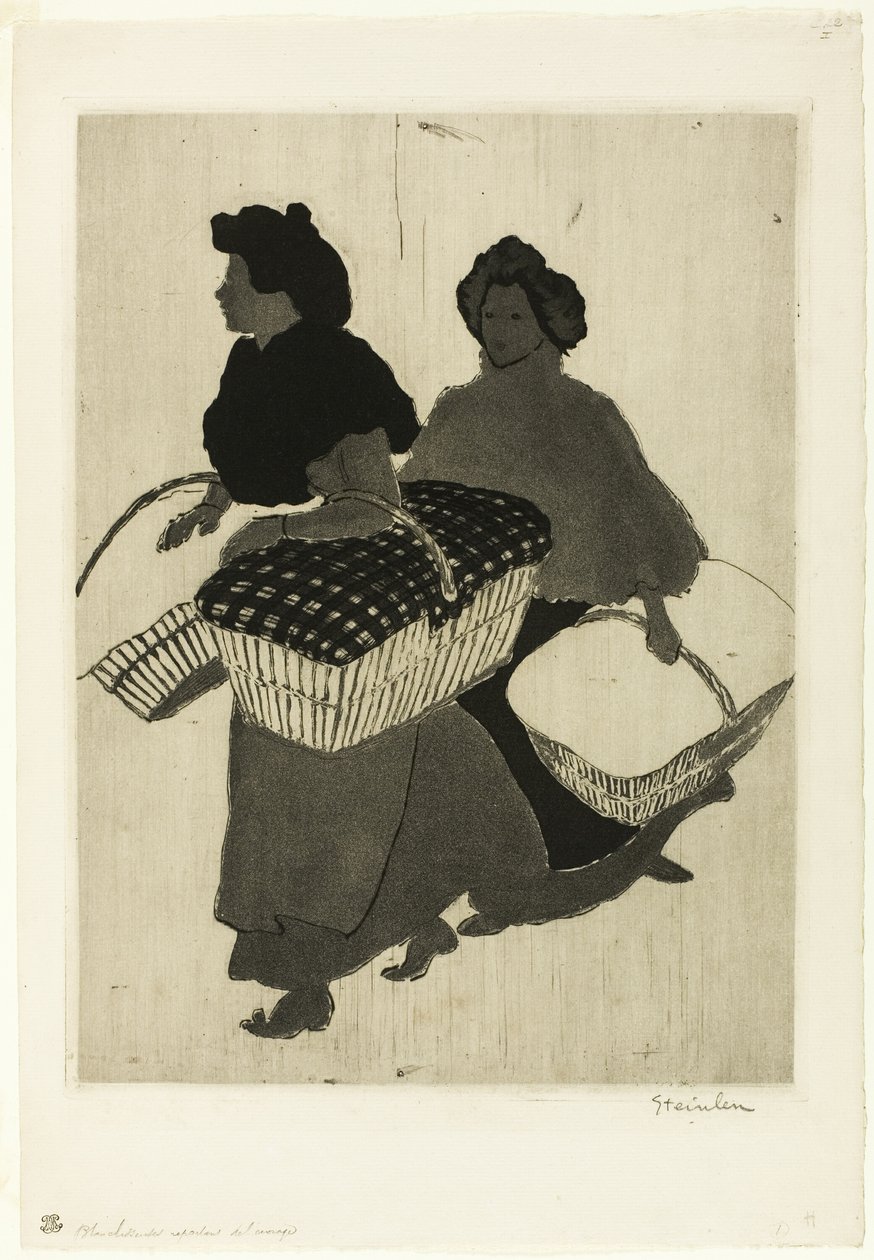 A mosónők visszaviszik a munkájukat alkotó: Théophile Alexandre Pierre Steinlen