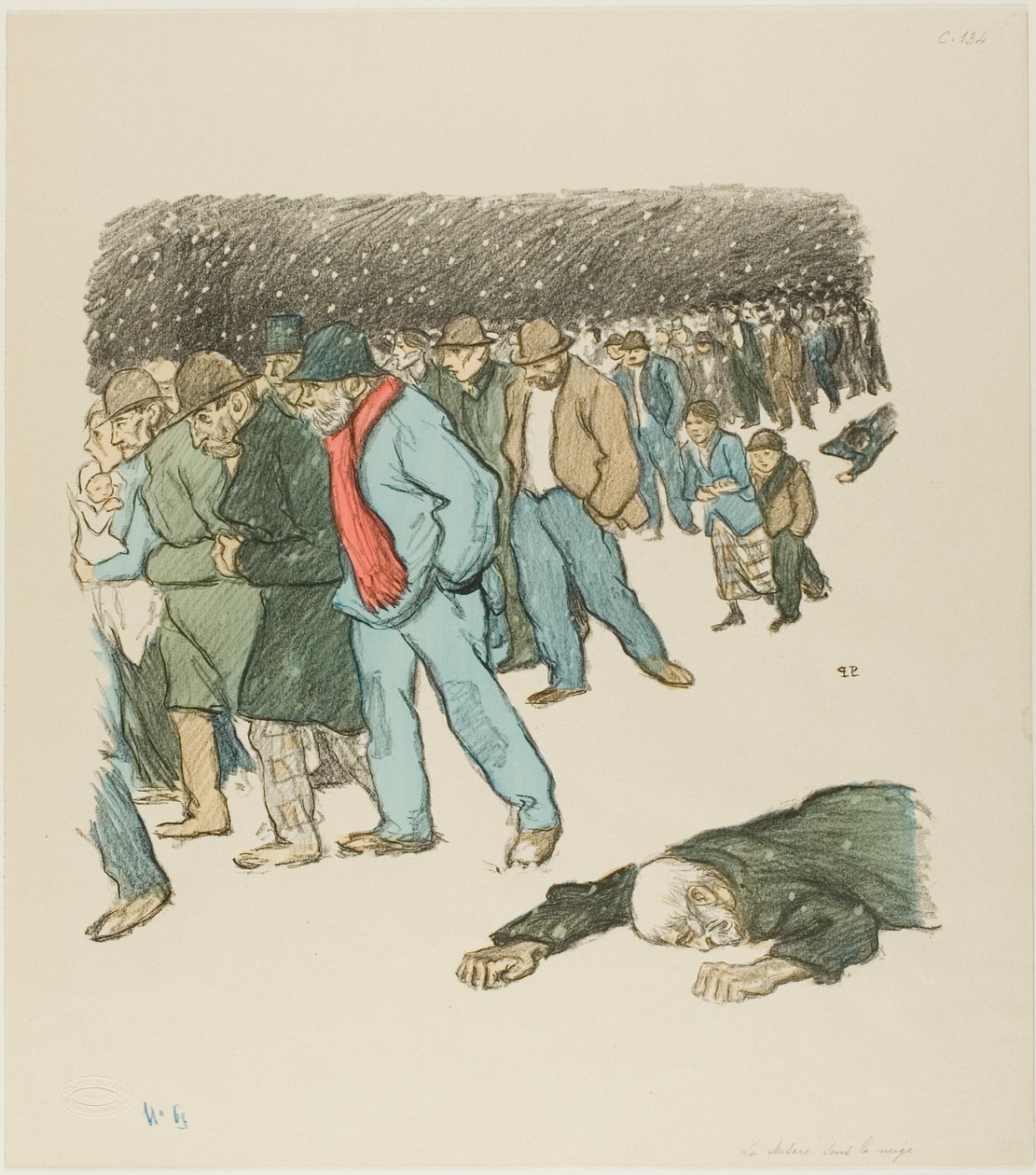 Nyomorúság a hó alatt alkotó: Théophile Alexandre Pierre Steinlen