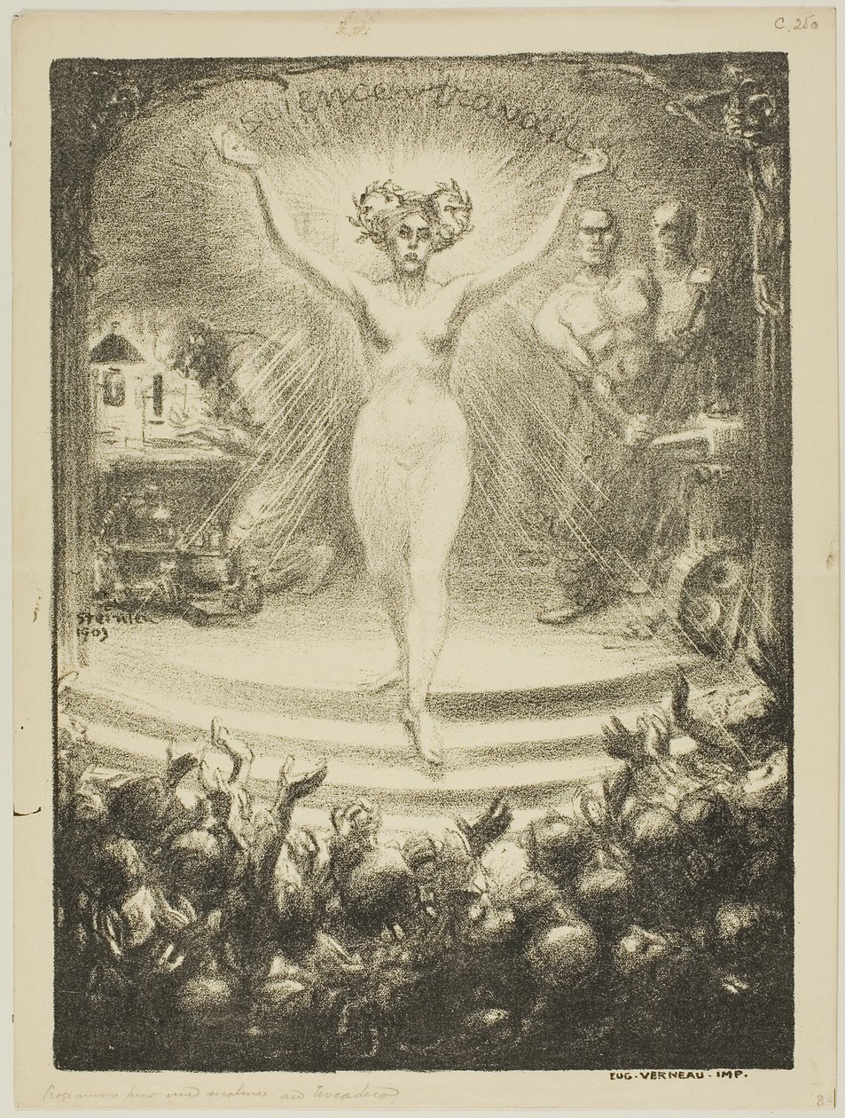 Program egy matinéra a Trocadéroban alkotó: Théophile Alexandre Pierre Steinlen