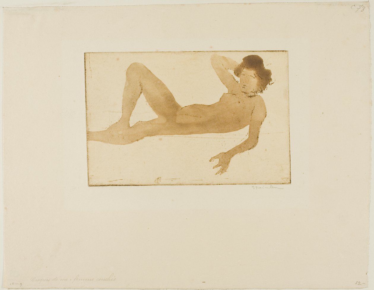 Fekvő nő alkotó: Théophile Alexandre Pierre Steinlen