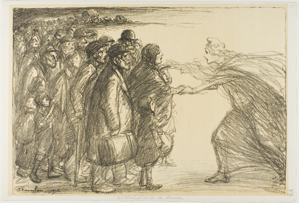 Menekültek a Meuse-ból alkotó: Théophile Alexandre Pierre Steinlen