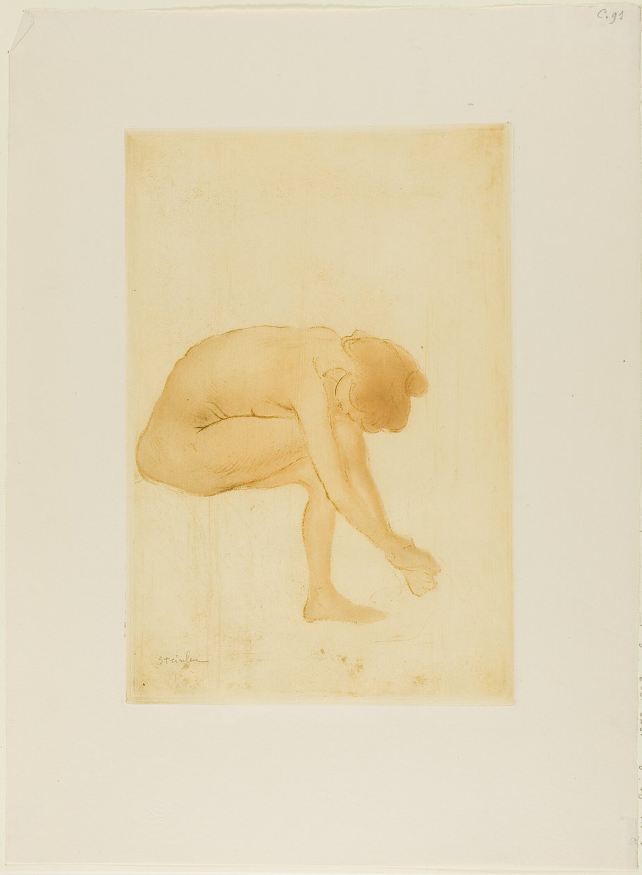 Ülő nő lábszárítás alkotó: Théophile Alexandre Pierre Steinlen