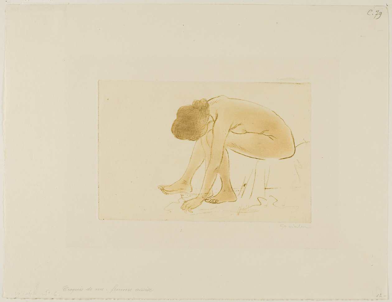 Ülő nő lábtörlés alkotó: Théophile Alexandre Pierre Steinlen