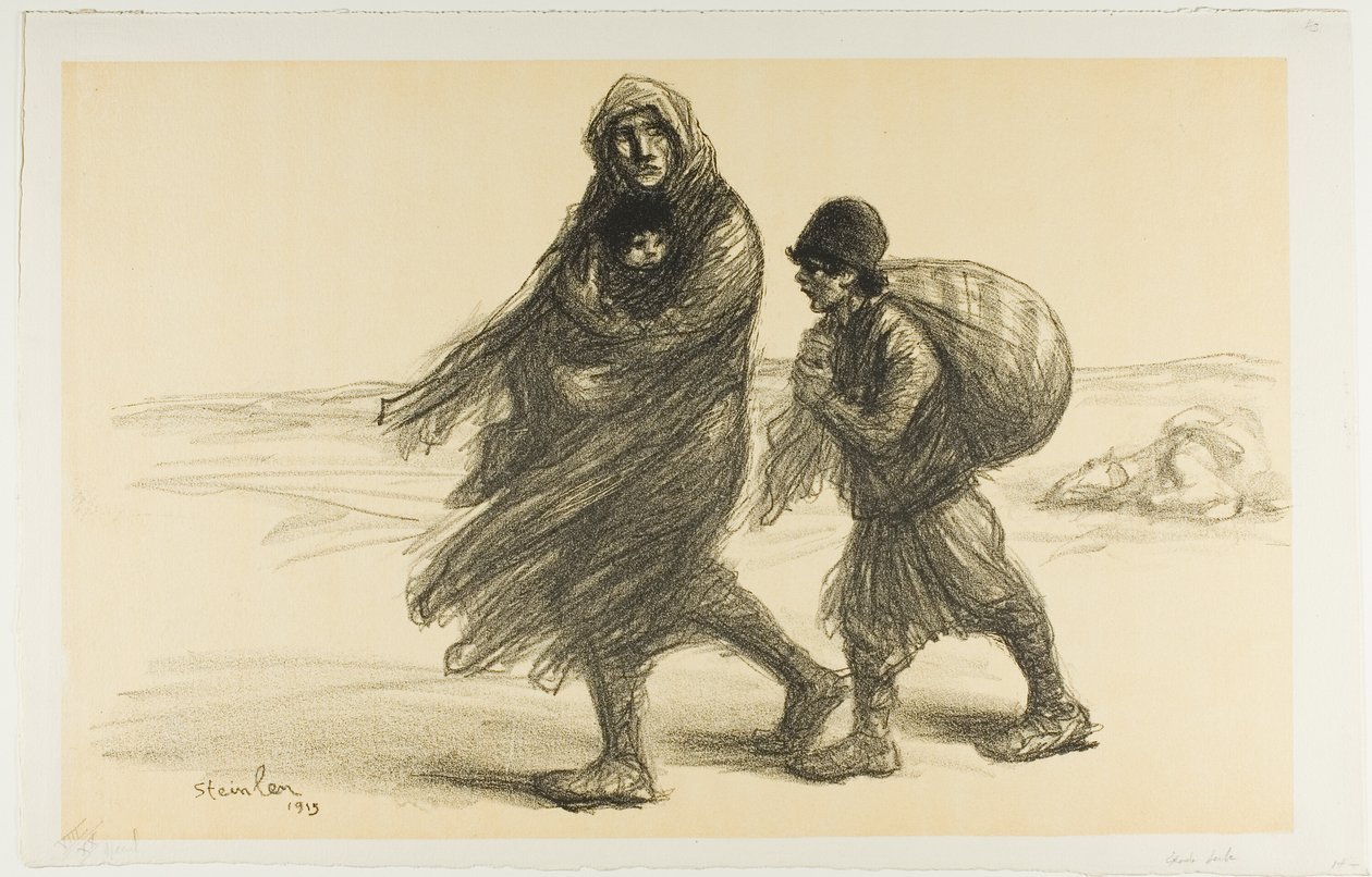 Szerb exodus, huszonegyes tábla az Actualitésből alkotó: Théophile Alexandre Pierre Steinlen