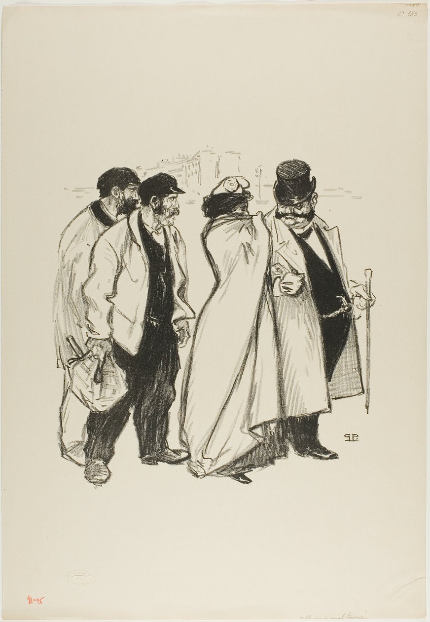 Rosszul sikerült! alkotó: Théophile Alexandre Pierre Steinlen