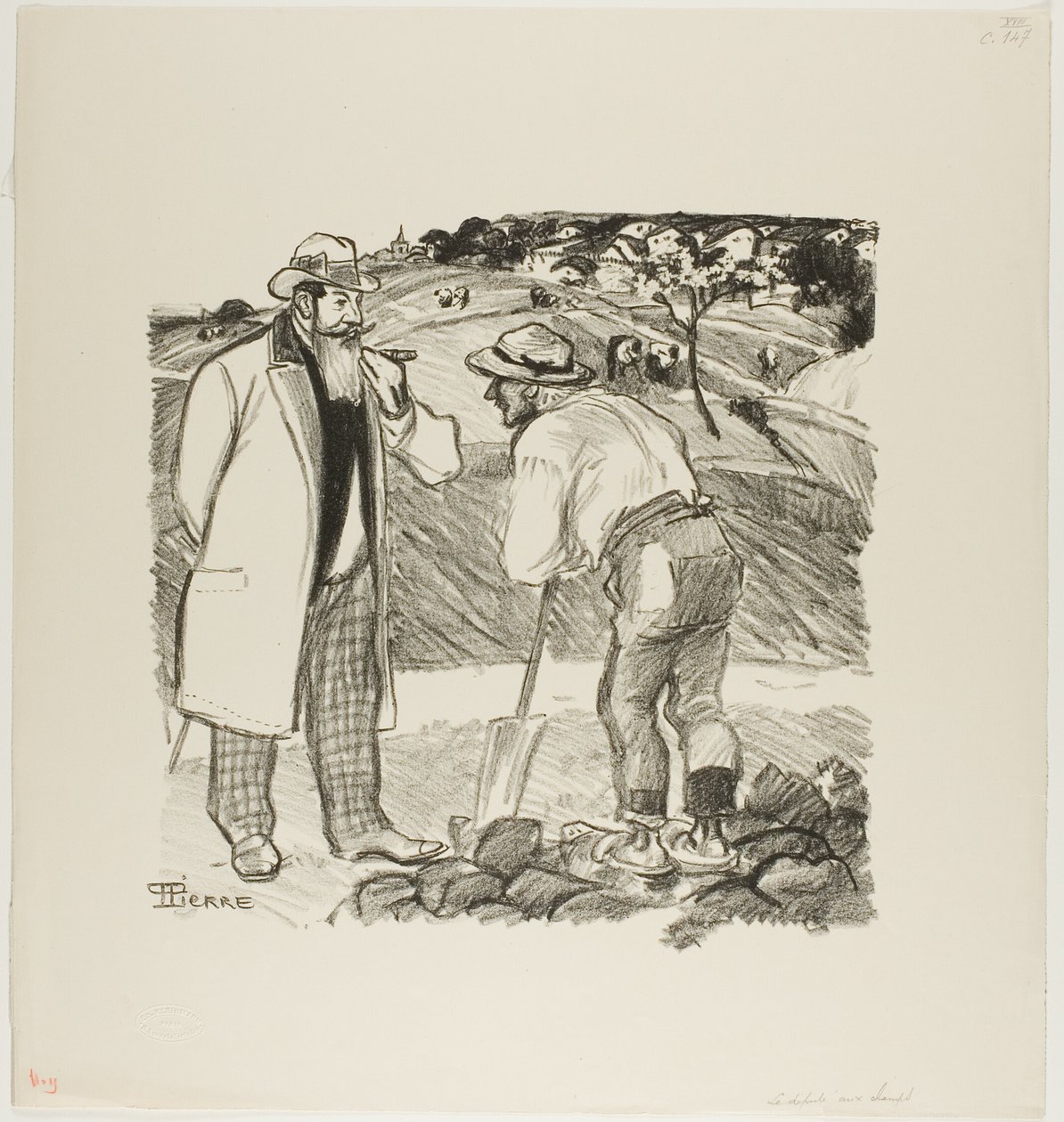 A helyszíni ellenőr alkotó: Théophile Alexandre Pierre Steinlen