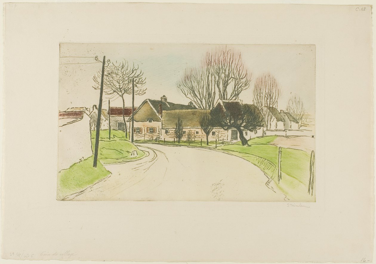 A ház a falu szélén alkotó: Théophile Alexandre Pierre Steinlen