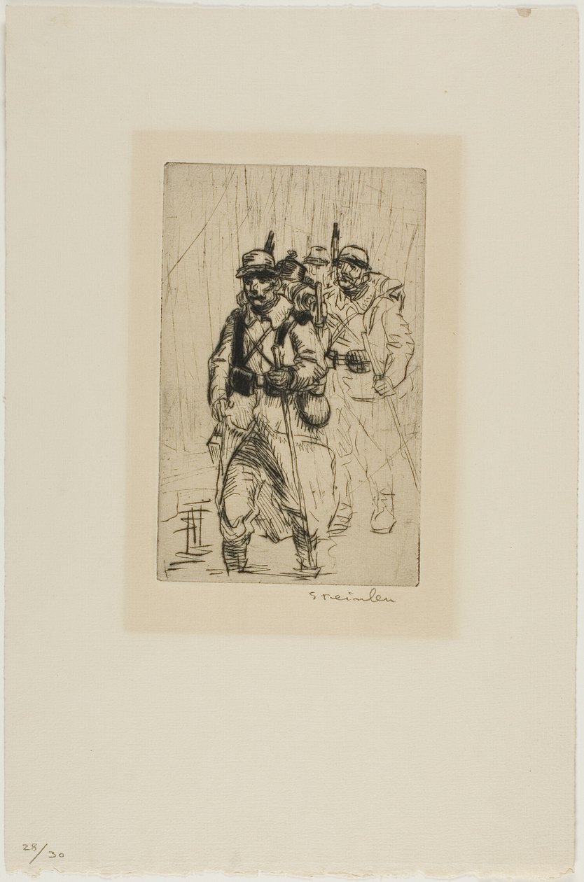 Három katona sétál alkotó: Théophile Alexandre Pierre Steinlen