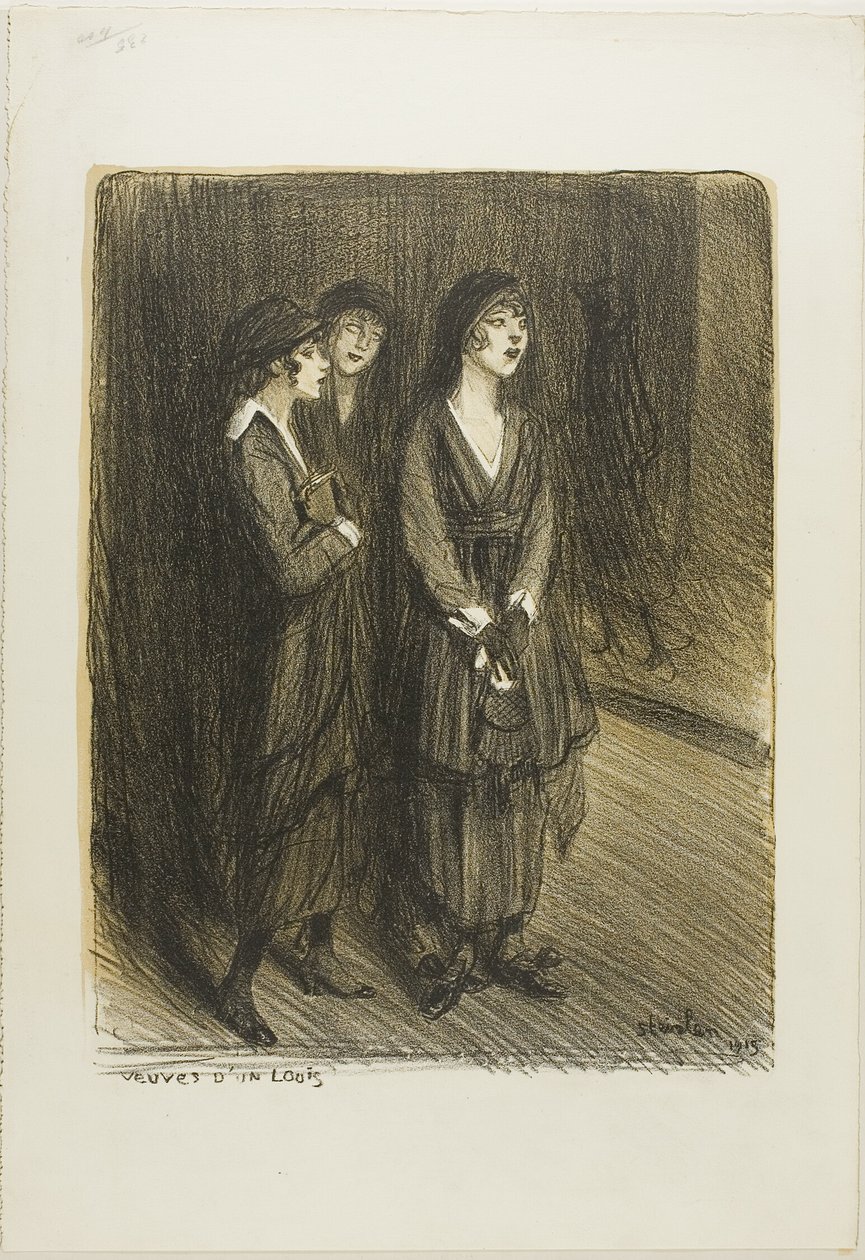 Egy Lajos özvegyei, hetedik lemez az Actualitésből alkotó: Théophile Alexandre Pierre Steinlen