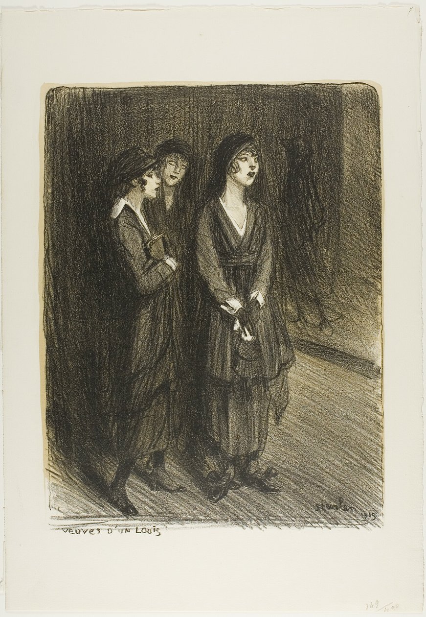 Egy Lajos özvegyei, hetedik lemez az Actualitésből alkotó: Théophile Alexandre Pierre Steinlen