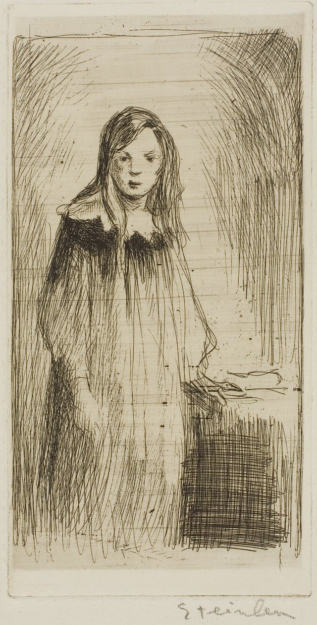 Fiatal lány állva alkotó: Théophile Alexandre Pierre Steinlen