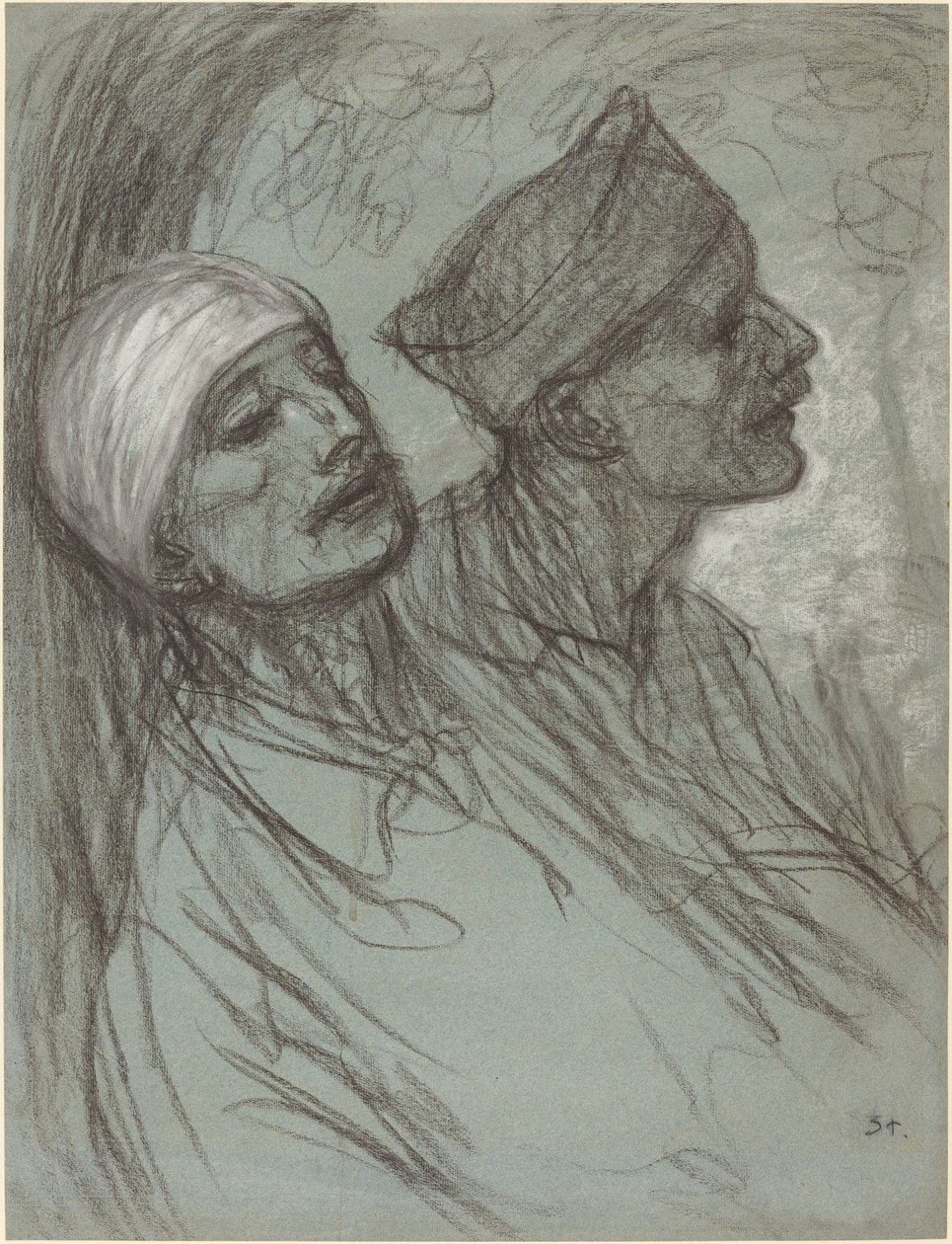 Egy sebesült katona és bajtársa, 1916. alkotó: Théophile Alexandre Steinlen