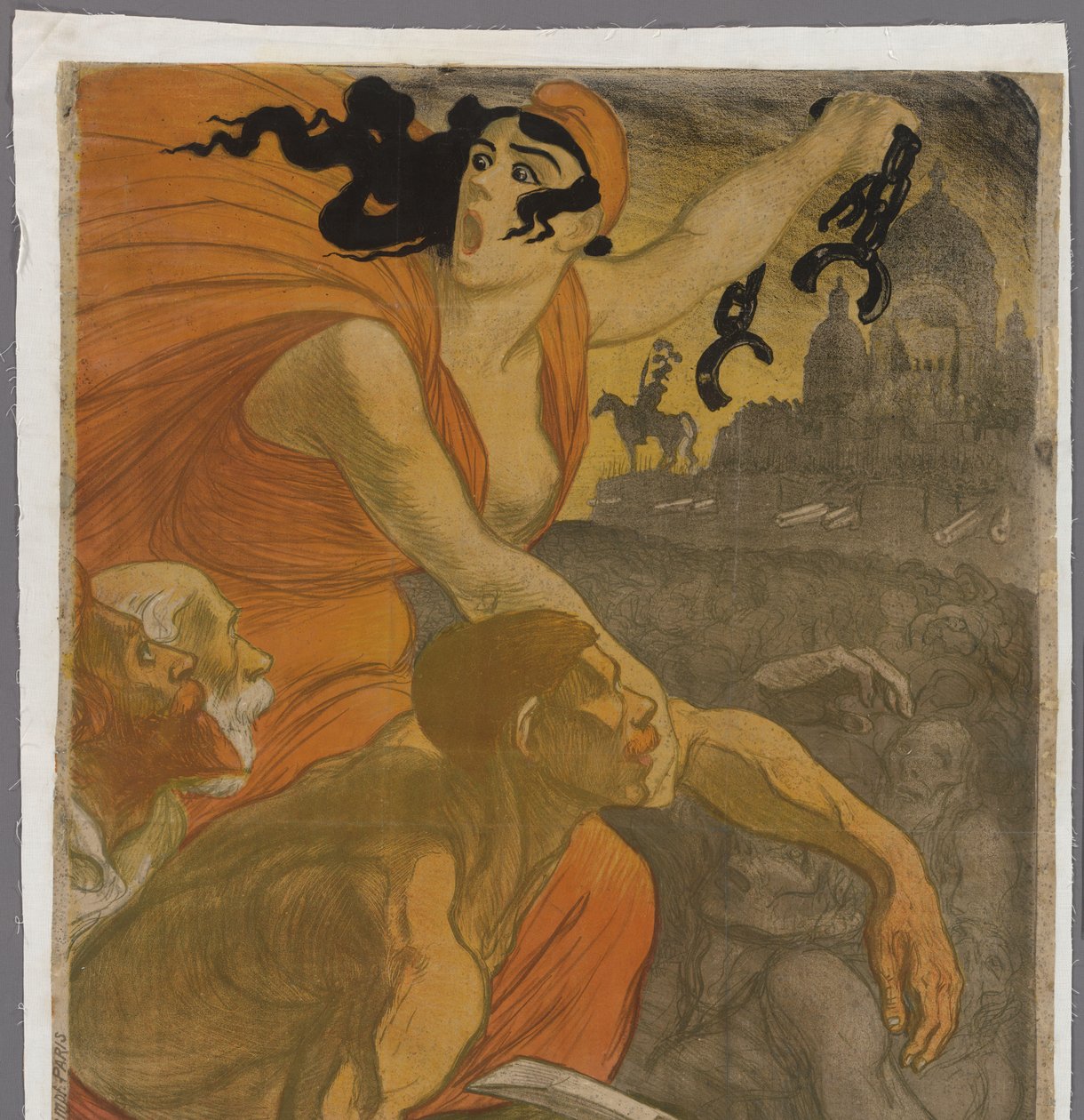 A "Le Petit Sou" magazin plakátja Le Petit Sou, Journal de Défense Sociale (eredeti cím) alkotó: Théophile Alexandre Steinlen