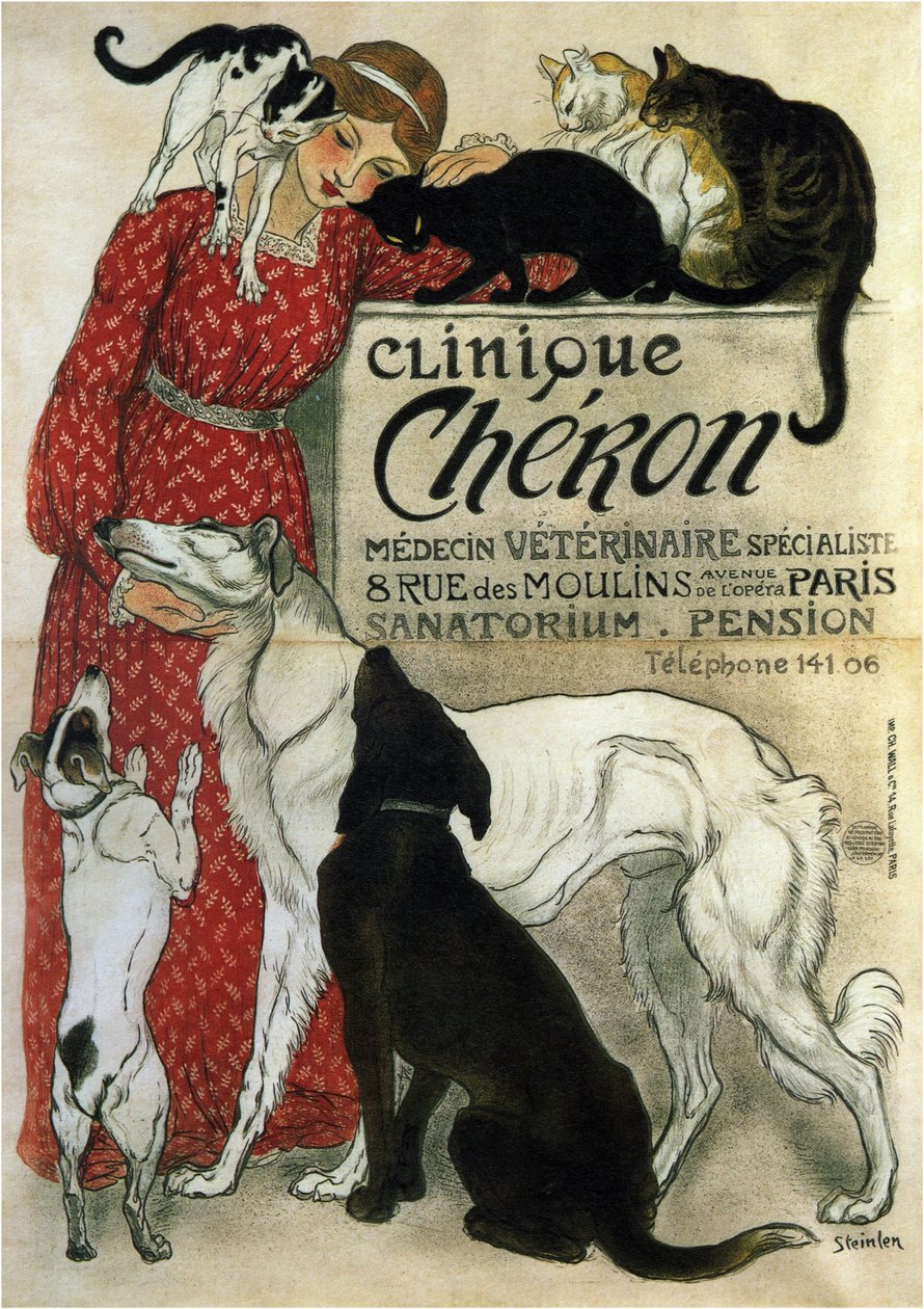 Cheron Klinika, 1905 alkotó: Théophile Alexandre Steinlen