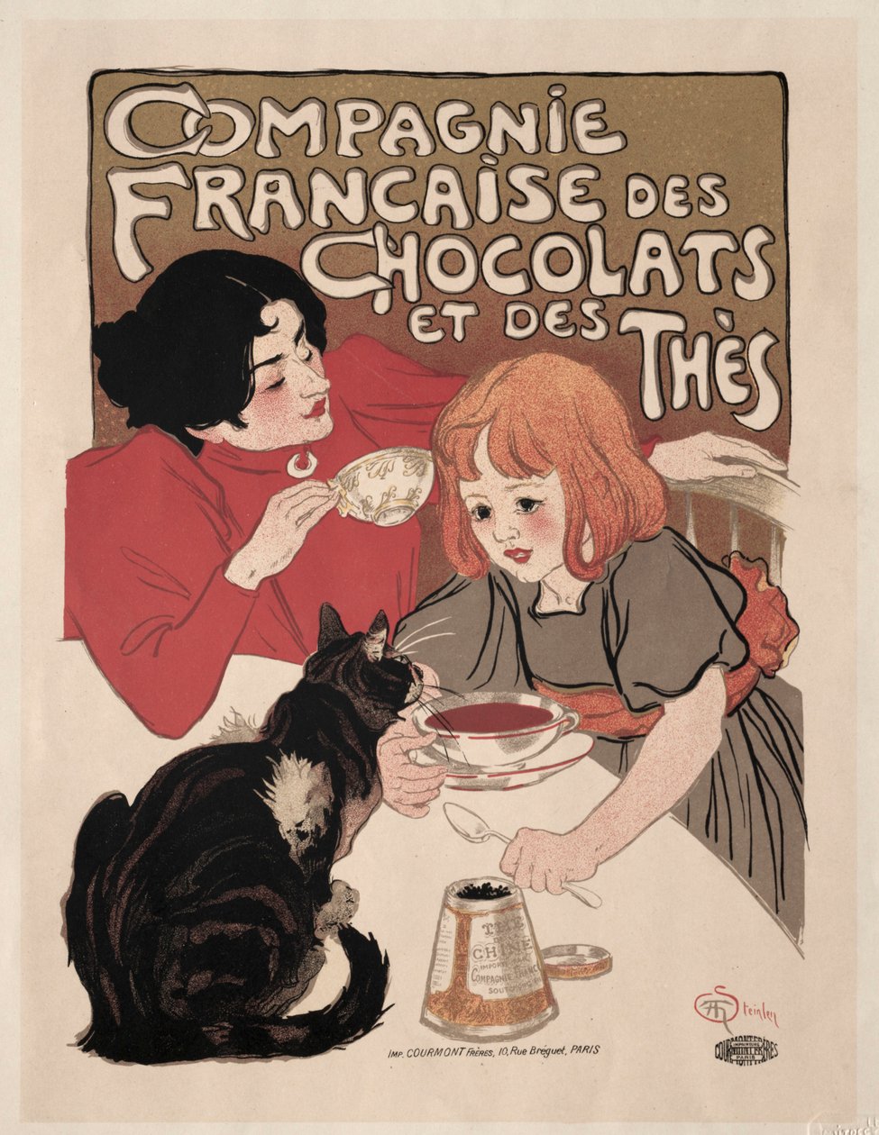 Compagnie Française des Chocolate et des Thés (Francia csokoládé- és tésztaipari vállalat) alkotó: Théophile Alexandre Steinlen