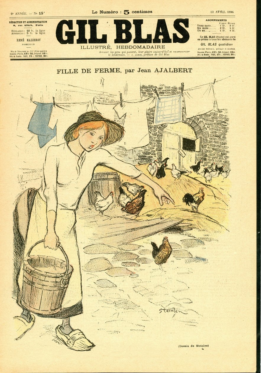 „Gil Blas” borítója alkotó: Théophile Alexandre Steinlen