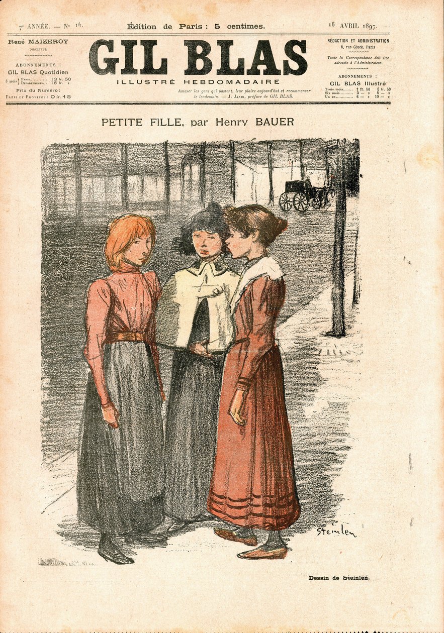 „Gil Blas” borítója alkotó: Théophile Alexandre Steinlen