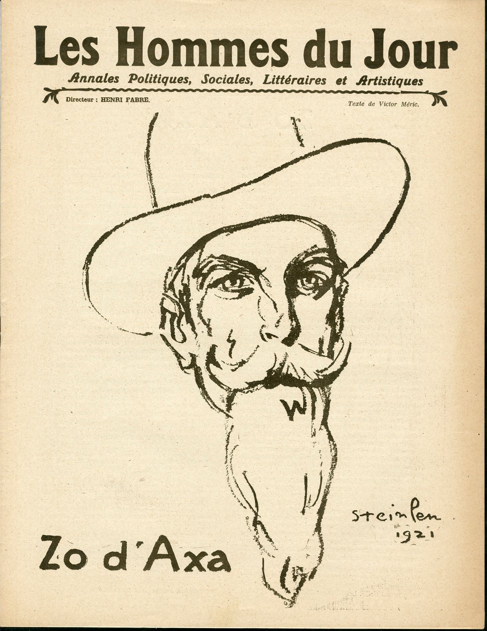 A „The Men of the Day” címlapja, Satiric, fekete-fehér alkotó: Théophile Alexandre Steinlen