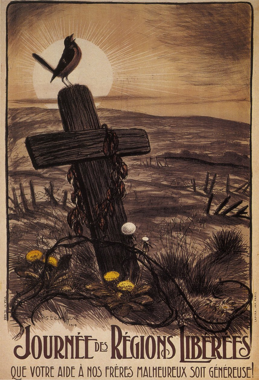 A felszabadított területek napja, 1919 alkotó: Théophile Alexandre Steinlen