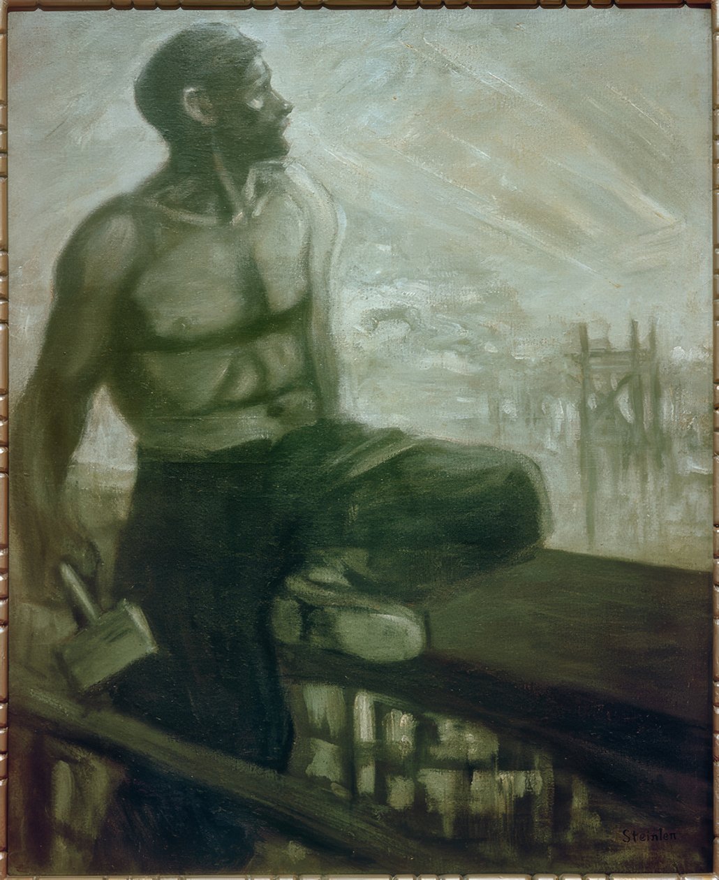 Az asztalos a kikötő felett alkotó: Théophile Alexandre Steinlen