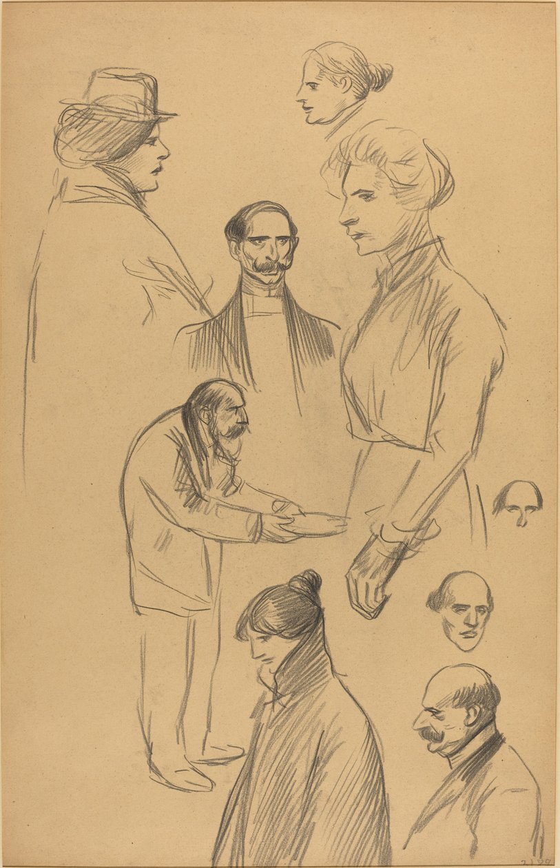 Ábratanulmányok [verso], 19. század vége – 20. század eleje. alkotó: Théophile Alexandre Steinlen