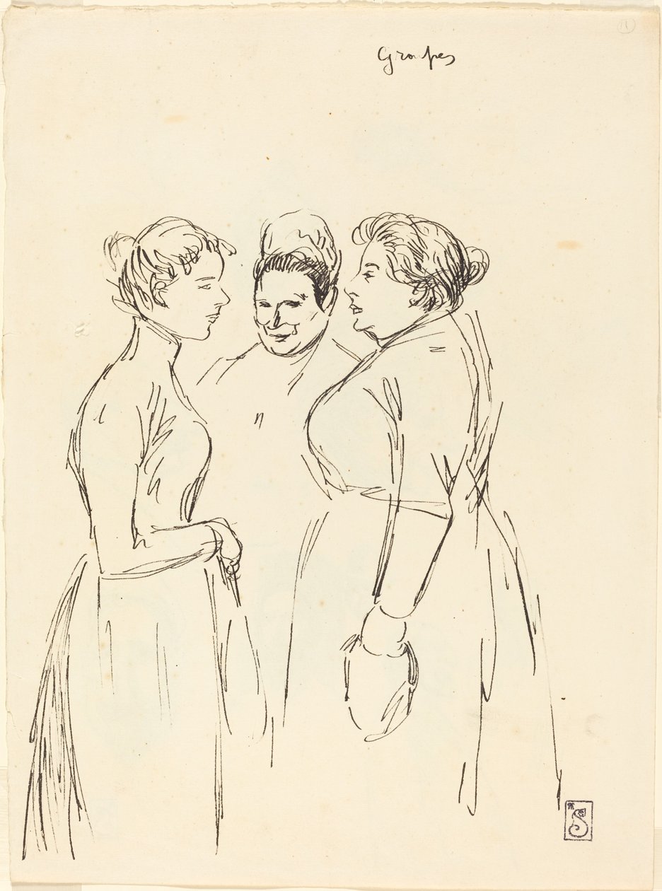 Pletykáló nők alkotó: Théophile Alexandre Steinlen