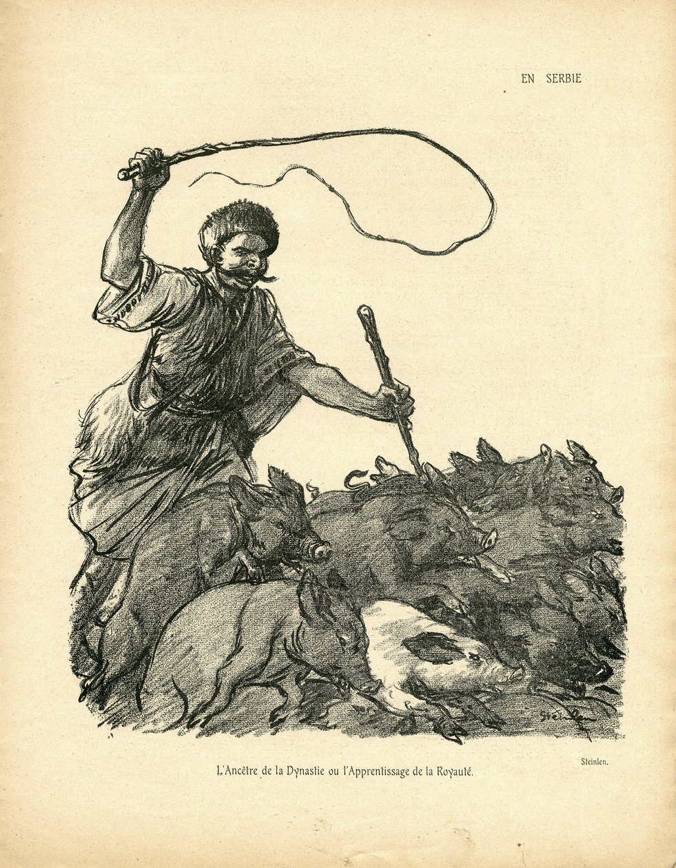 Steinlen (1859-1923) illusztrációja a Vadkacsában alkotó: Théophile Alexandre Steinlen