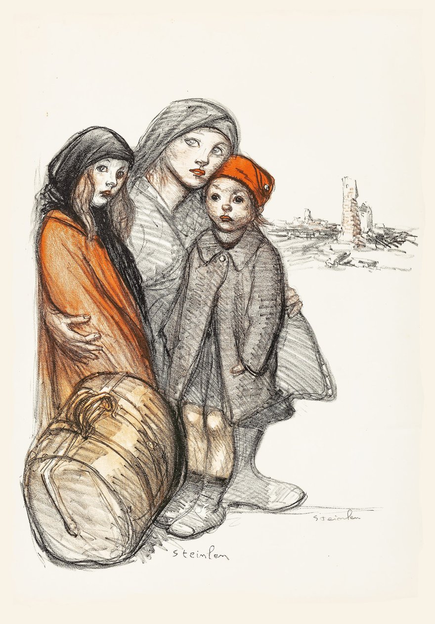 Aisne megsemmisült. Háborús jótékonysági szervezet a lerombolt házak újjáépítéséért, 1918. alkotó: Théophile Alexandre Steinlen