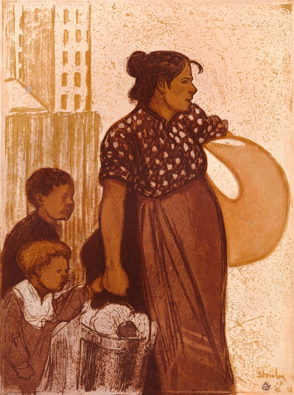 A mosónő, 1900 körül alkotó: Théophile Alexandre Steinlen