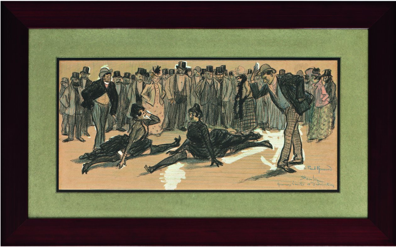 La Goulue és Valentin le Boneless egy bálban a Moulin Rouge-ban, 1890. alkotó: Théophile Alexandre Steinlen