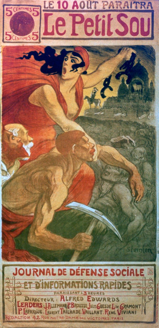 Le Petit Sou Szocialista Magazin, c1879-1923 alkotó: Théophile Alexandre Steinlen