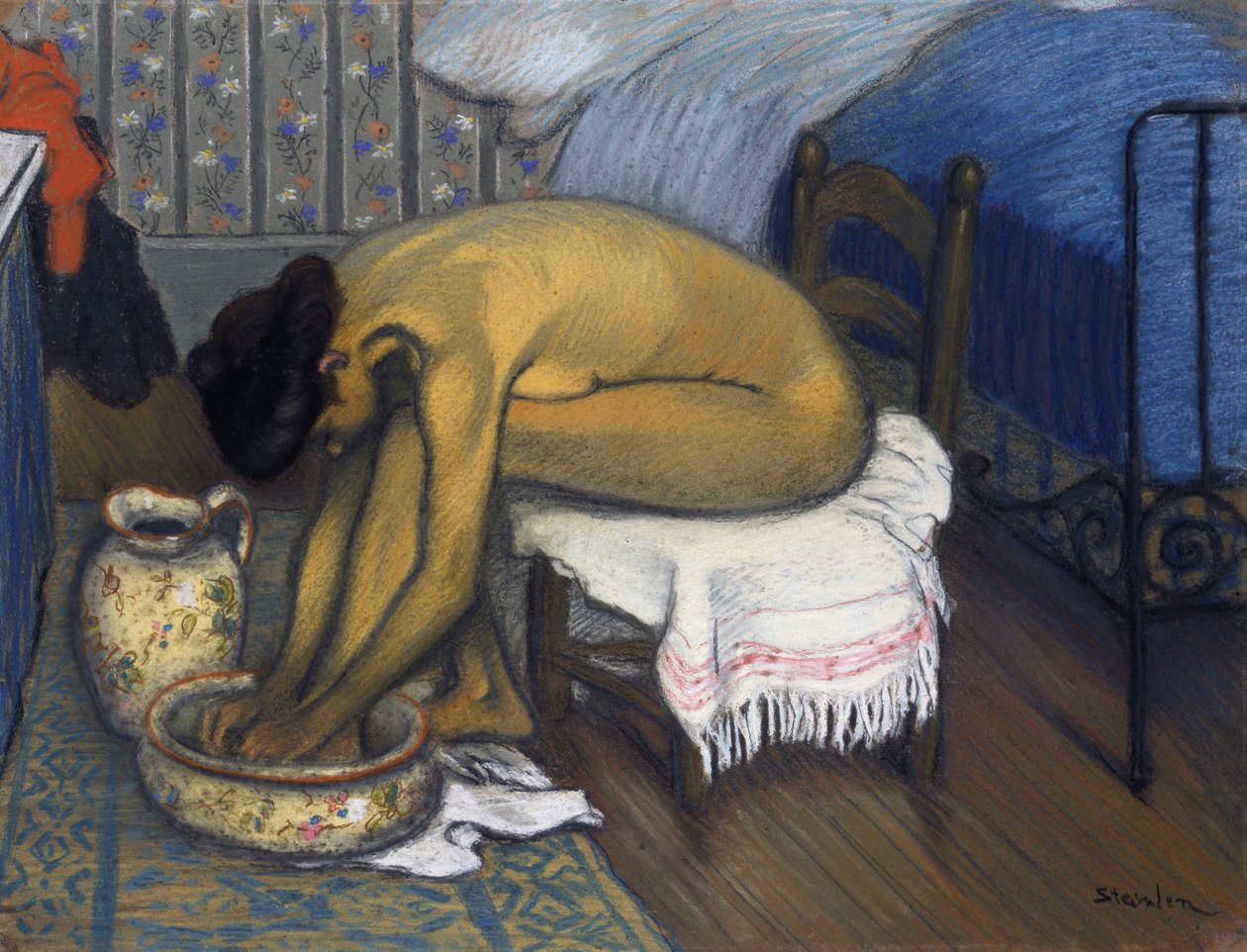 A fürdő, 1902 alkotó: Théophile Alexandre Steinlen