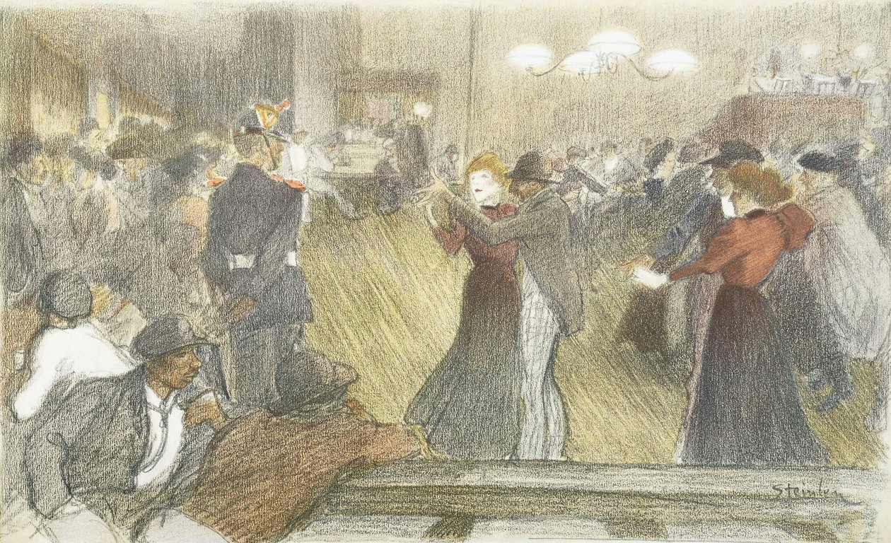 Helyi tánc, 1897-1899 alkotó: Théophile Alexandre Steinlen