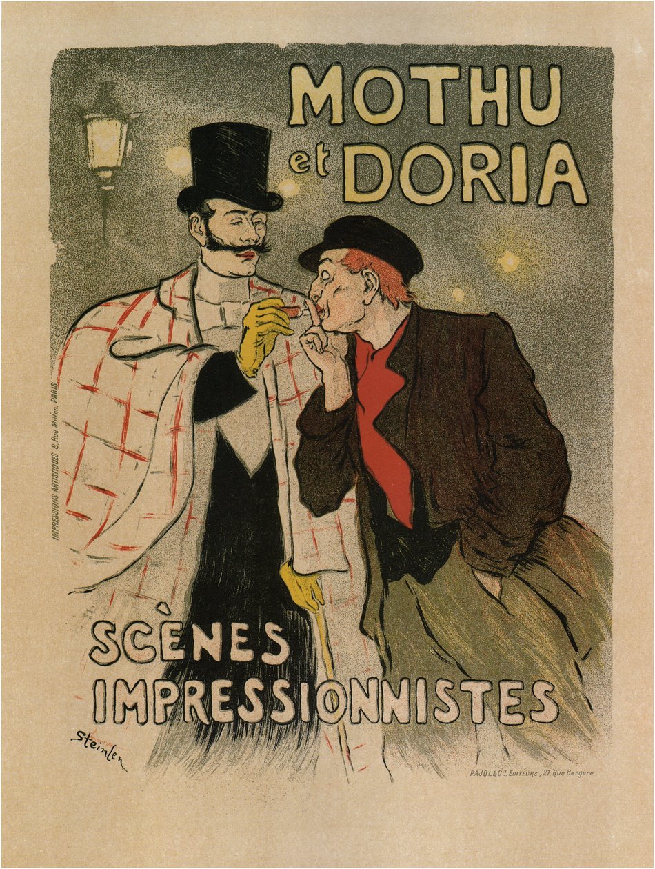 Mothu és Doria. Impresszionista jelenetek, 1893 alkotó: Théophile Alexandre Steinlen