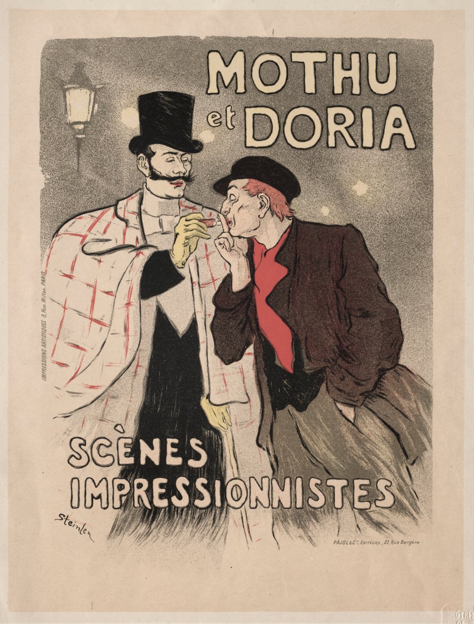 Mothu és Doria – Impresszionista jelenetek, 1893. alkotó: Théophile Alexandre Steinlen