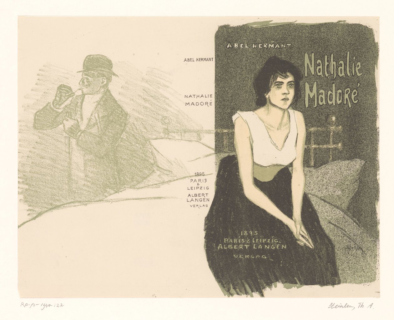 Borítóterv: Abel Hermant Nathalie Madoréval Nathalie Madore (cím a tárgyon) alkotó: Théophile Alexandre Steinlen