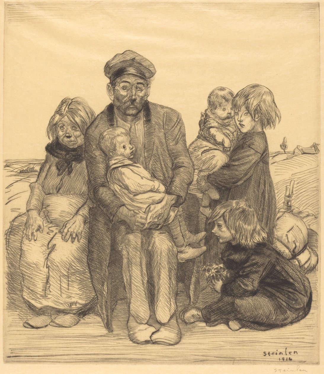 Szegények Szegények, 1914. alkotó: Théophile Alexandre Steinlen